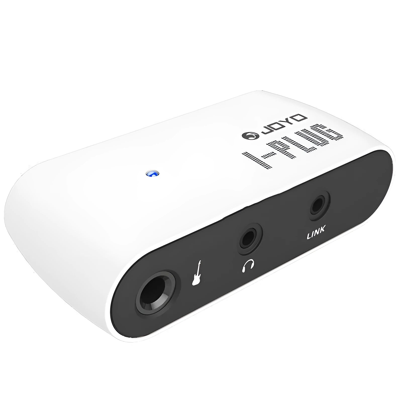 White metal distortion headphone amplifier with I PLUG design for electric guitar practice