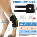 Black polyester dog joint support brace for ACL rehabilitation and joint dislocation protection