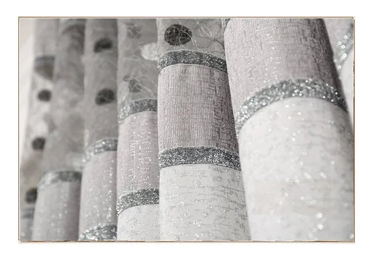 Simple blackout curtain panel shown hanging, with choice of hook, Korean hook or ring heading styles.