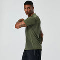 Quick-drying polyester T-shirt for men and women in Army Green