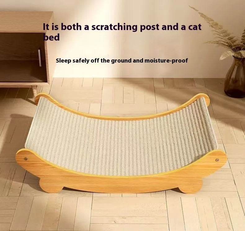 Sisal cat scratch board with pastoral design in large and small size options