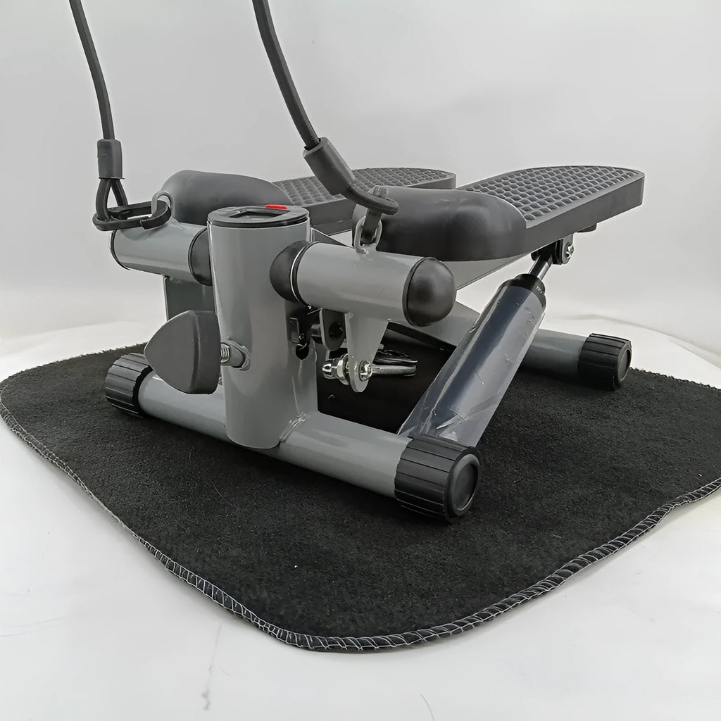 Silver grey household mini treadmill step machine with hydraulic resistance for waist slimming