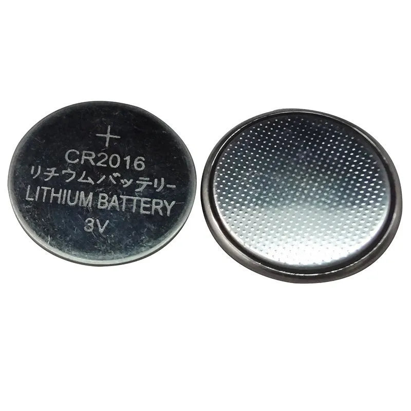 Pack of 3V alkaline button batteries showing CR2032, CR2025, and CR2016 models.
