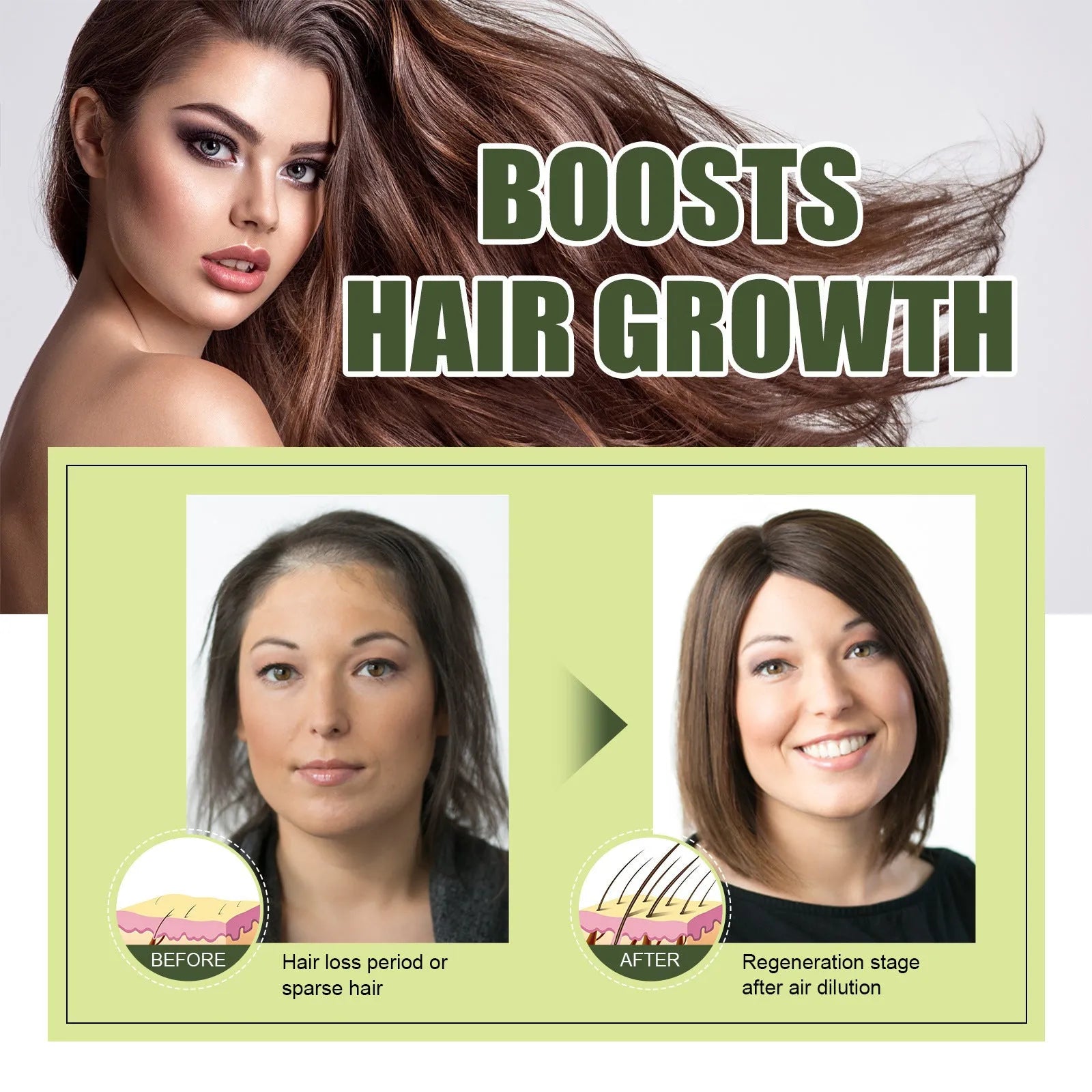 60ml bottle of anti-fall repair hair essential oil for dry, brittle hair.
