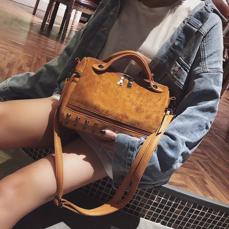 Large casual women's tote shoulder bag in soft PU leather with a zip closure.