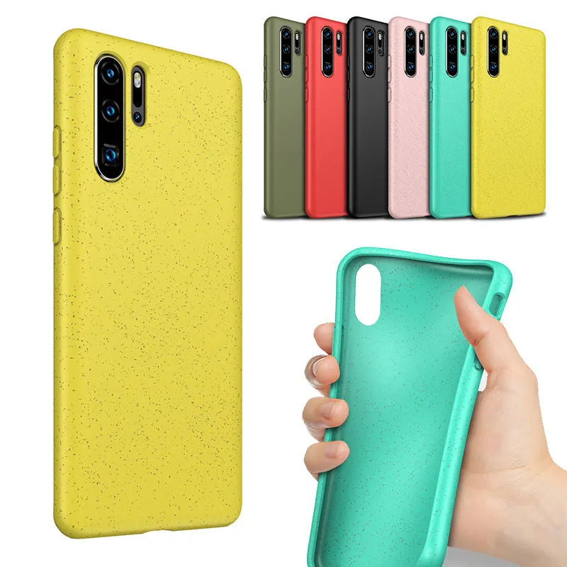 Huawei P30 TPU phone case in army green colour, showing back cover design.