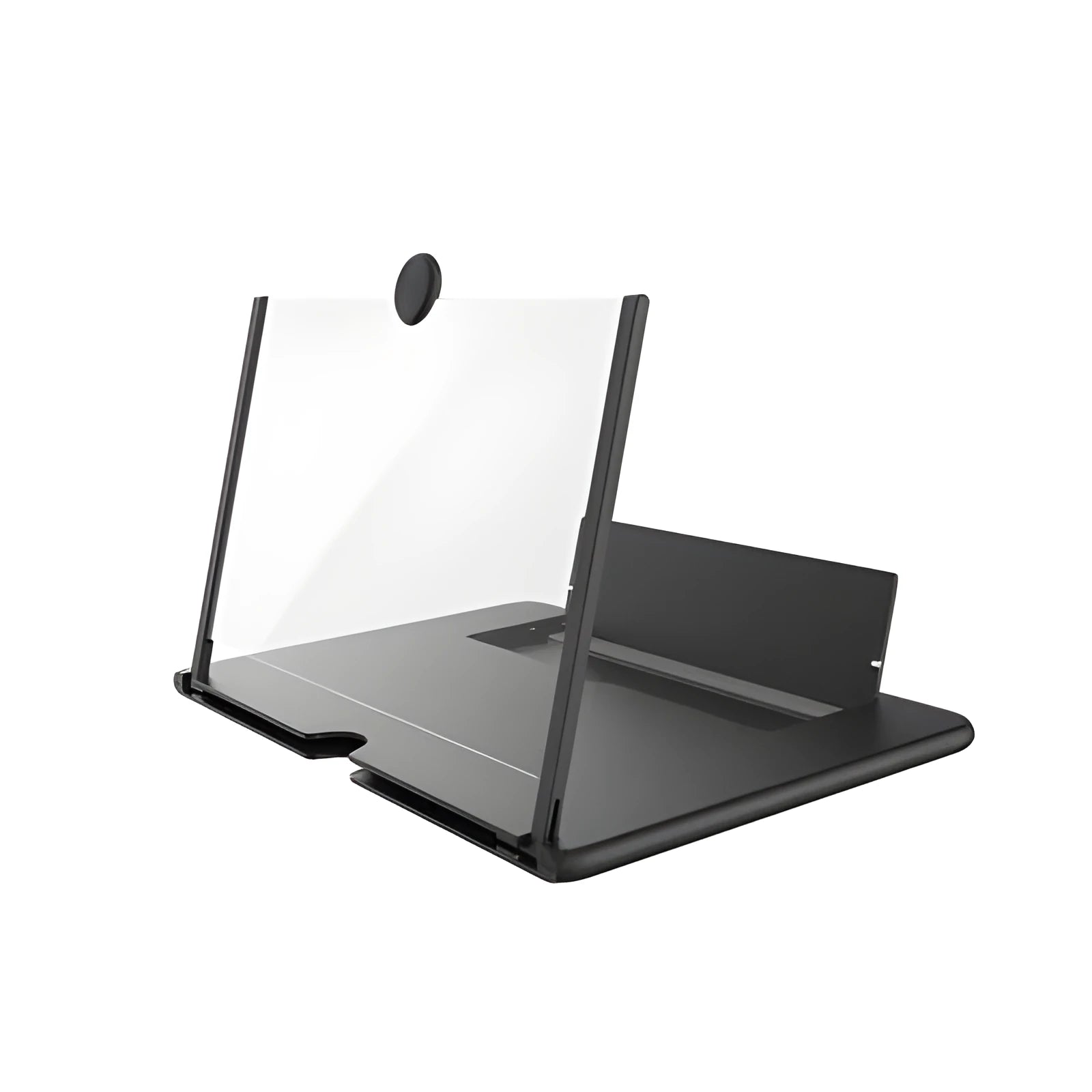 12-inch wooden screen amplifier folding bracket in black colour showing portable design