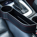 Car storage box leather ABS centre console organiser black 27x14.5x6cm front seat