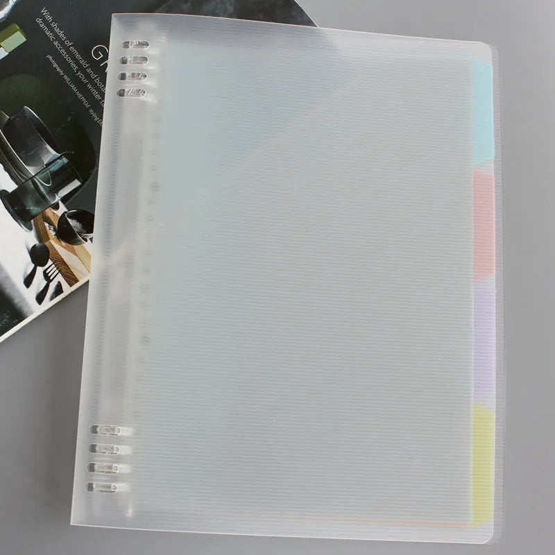 Colourful B5 loose-leaf refill paper packs with cartoon designs and PP shells
