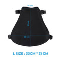 Black motorcycle seat cushion with airbag and 3D mesh cloth cover in L and XL sizes