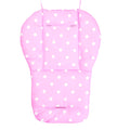 Cotton pad baby car mat and cart cushion, double-sided 68x57cm, shown in pink, blue, fruit green, coffee and purple