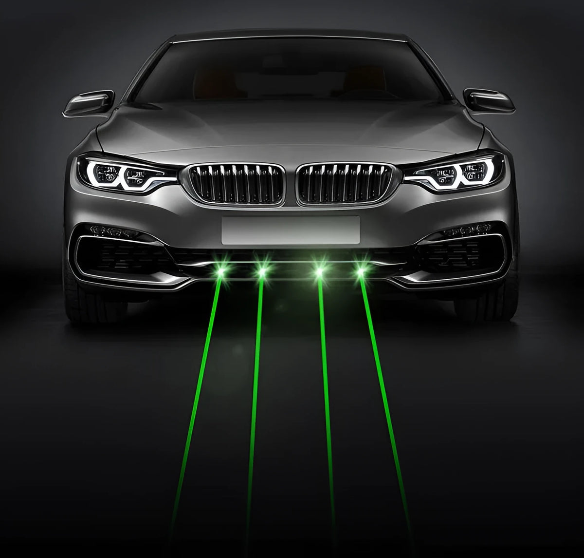 Green laser fog warning light 100mw aluminium housing for car and truck 66x43mm