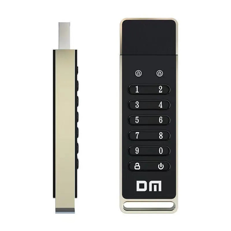 Metal-shell encrypted USB flash drive with fingerprint security and password protection features