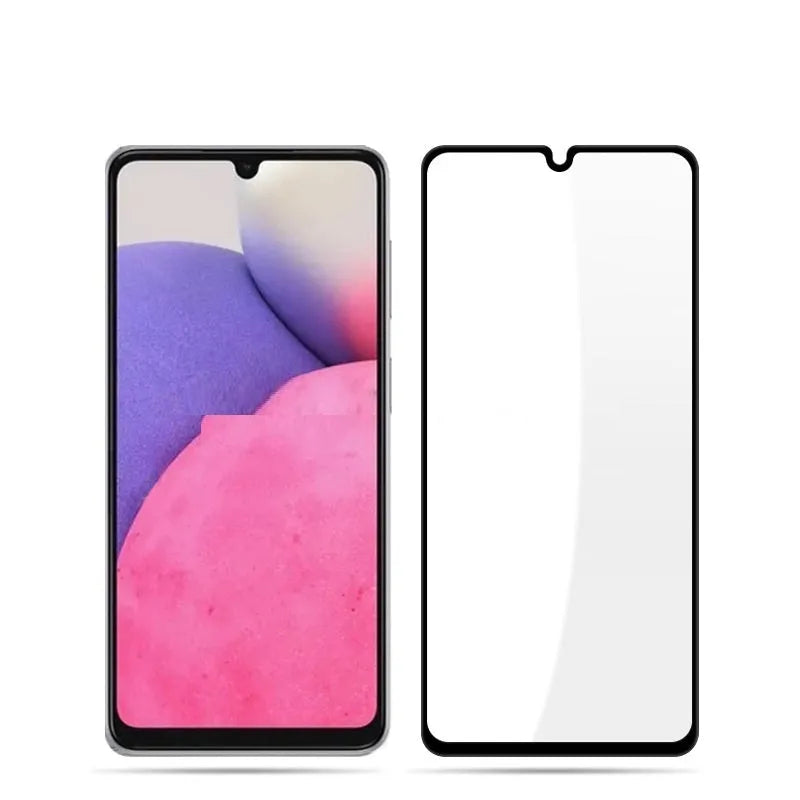 Samsung Galaxy A33 5G full screen tempered glass protective film in black