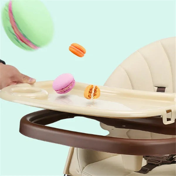 Blue anti-fall baby chair for toddler made from eco-friendly waterproof plastic