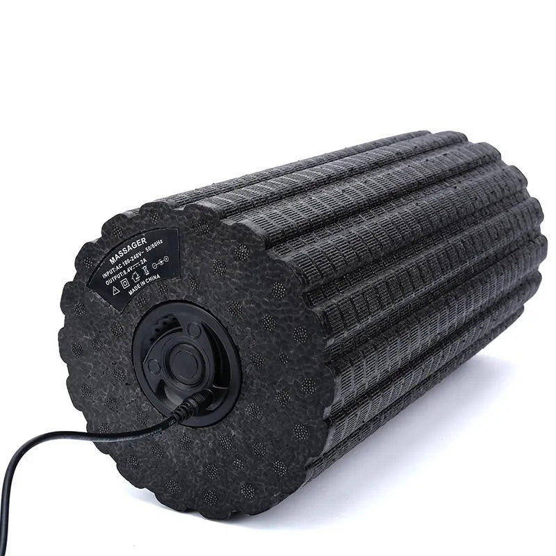 4 speed vibrating massage roller foam in black colour for muscle recovery