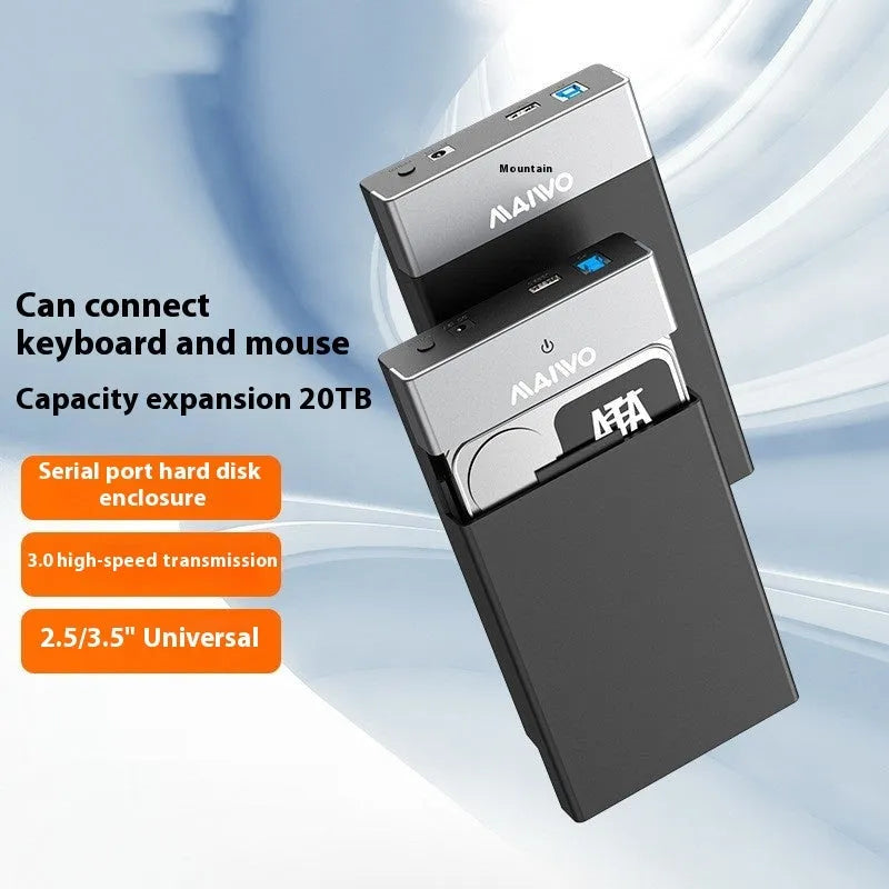 3.5 inch USB SATA hard disk enclosure with sliding cover design for desktop drives