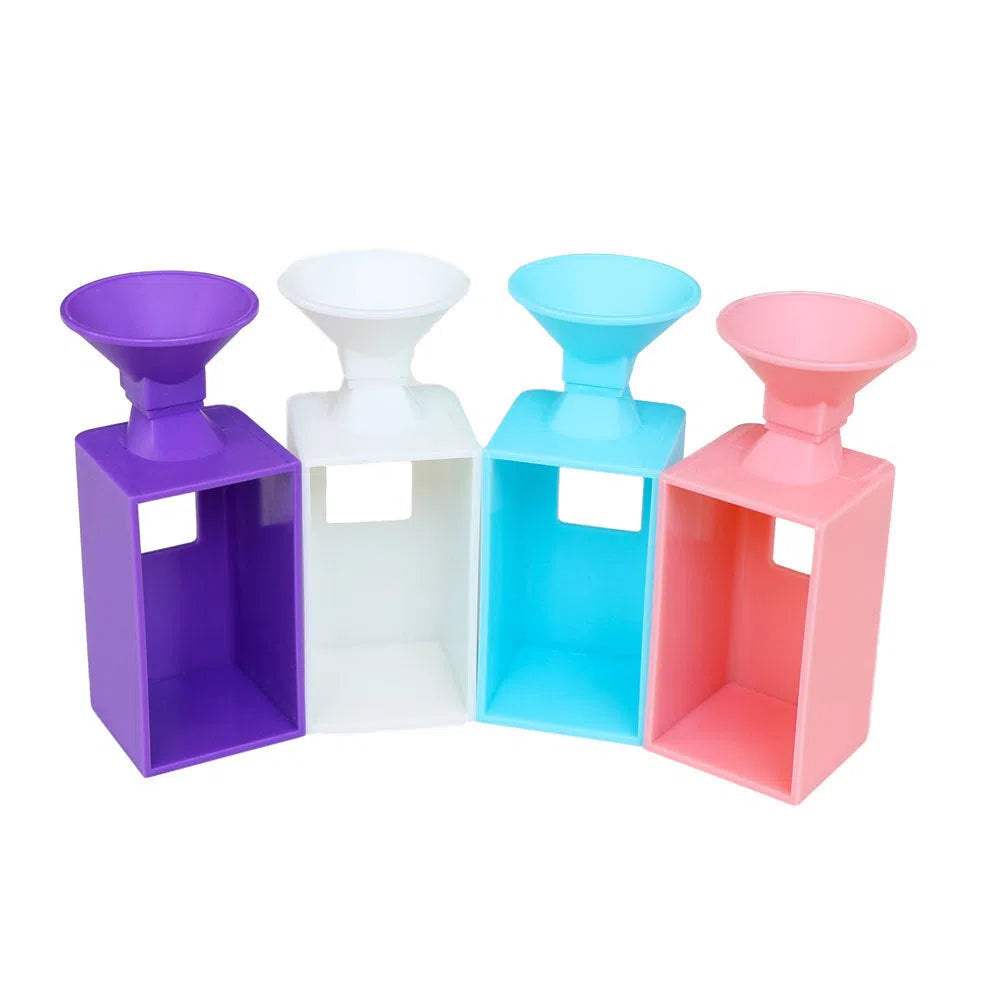 Plastic diamond painting funnel tool set with inverted drill funnel and multi-function drill disc funnel options