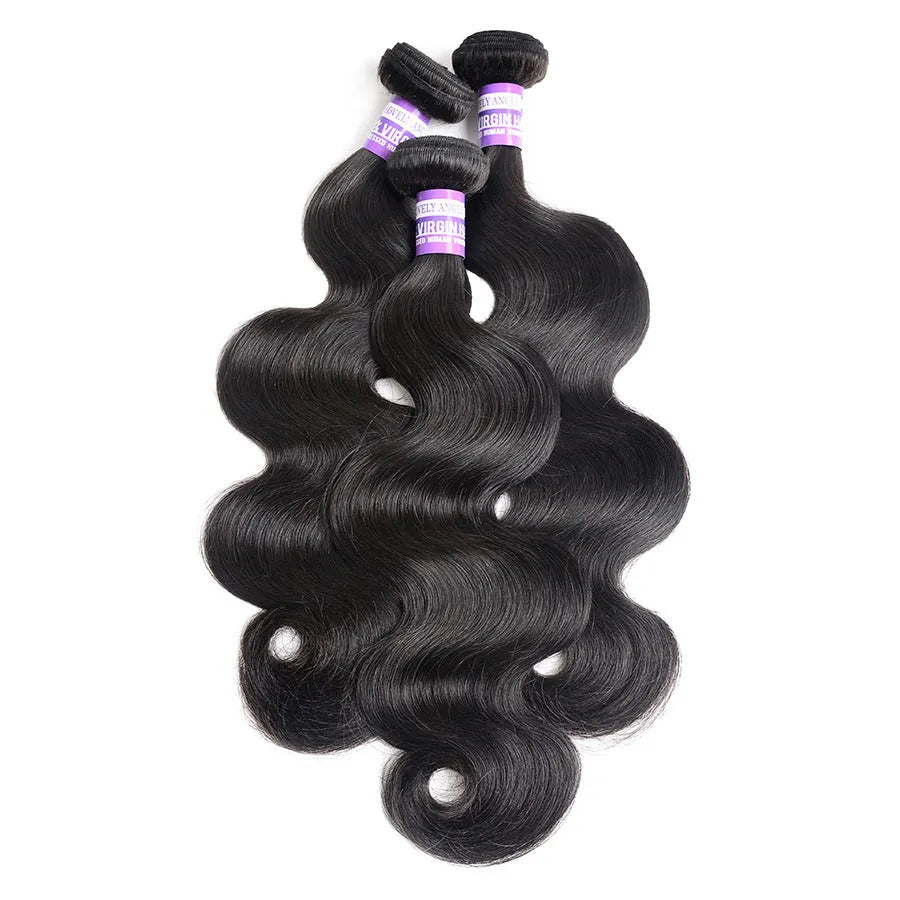 Full size straight real hair piece in black colour with 10 inch length option