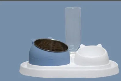 Cat Pet Food Bowl with 304 Stainless Steel Raised Design for Improved Posture Cervical Protection 200ml 400ml 800ml Options Available Black Blue Green Pink White Food Grade PC Material