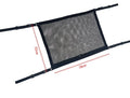 Hanging car boot storage bag double-layer mesh non-woven fabric black with drawstring 60x80cm