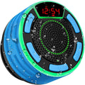 TWS series portable Bluetooth speaker in blue with plastic shell and key controls