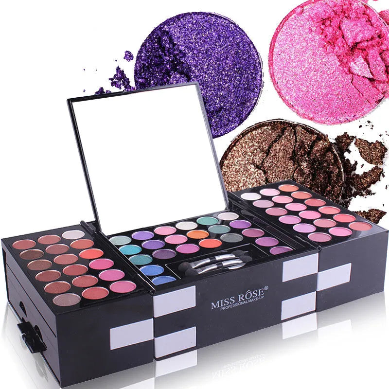 MISS ROSE 144 Colour 3-in-1 eyeshadow blush eyebrow makeup palette