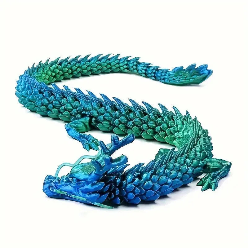 30cm long 3D-printed Chinese dragon car ornament in multiple colour options