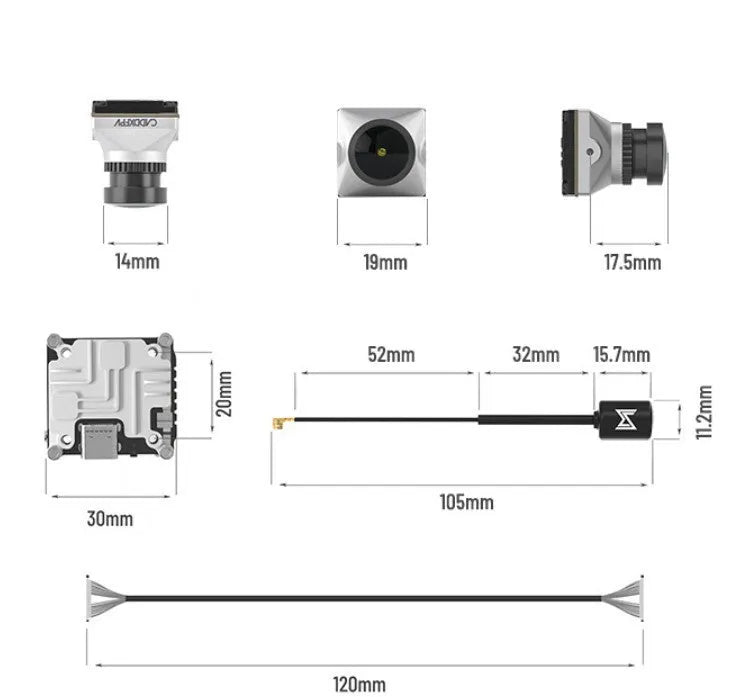 Caddx ADAPTS DJI FPV digital image transmission system kit with Polar Vista unit and mounting hardware