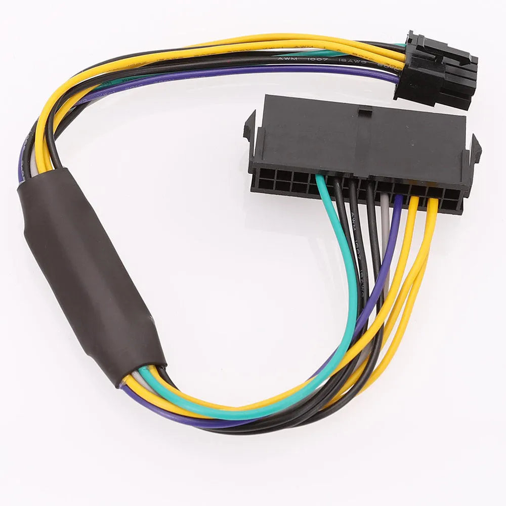Black DELL ATX 24-pin to 8-pin motherboard power adapter cable, 30cm long