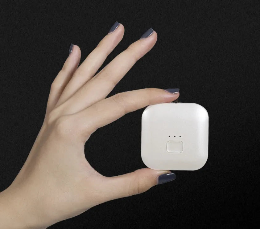 USB mini portable air purifier necklace in multiple colours with charging cable