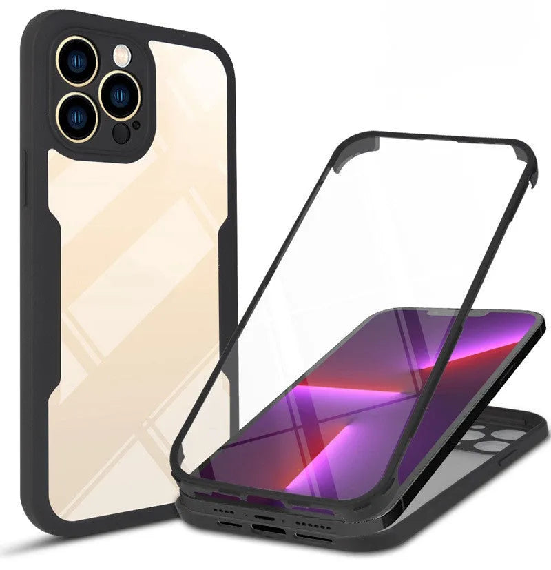 Flexible TPU iPhone mobile phone case in multiple colour options including 360 Qicai patterns