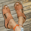 Roman style slippers with fish mouth toe and slope heel in multiple colour options.