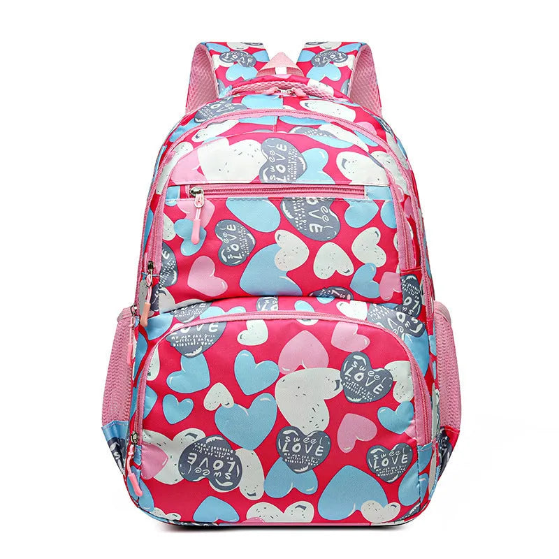 Student backpack with air pillow belt system in blue colour showing large main compartment