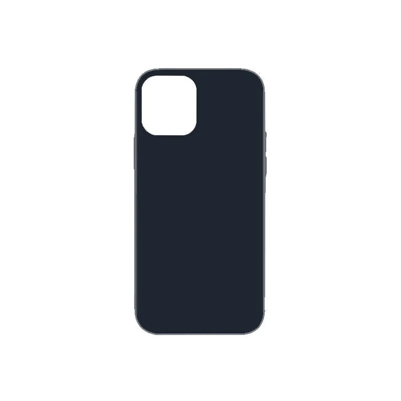 Slim solid colour TPU back cover phone case for iPhone 12 series in black