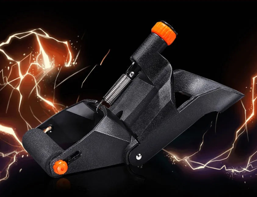 Professional adjustable wrist force trainer in black with orange, compact 12.5x10x21 cm, suitable for wrist arm home training