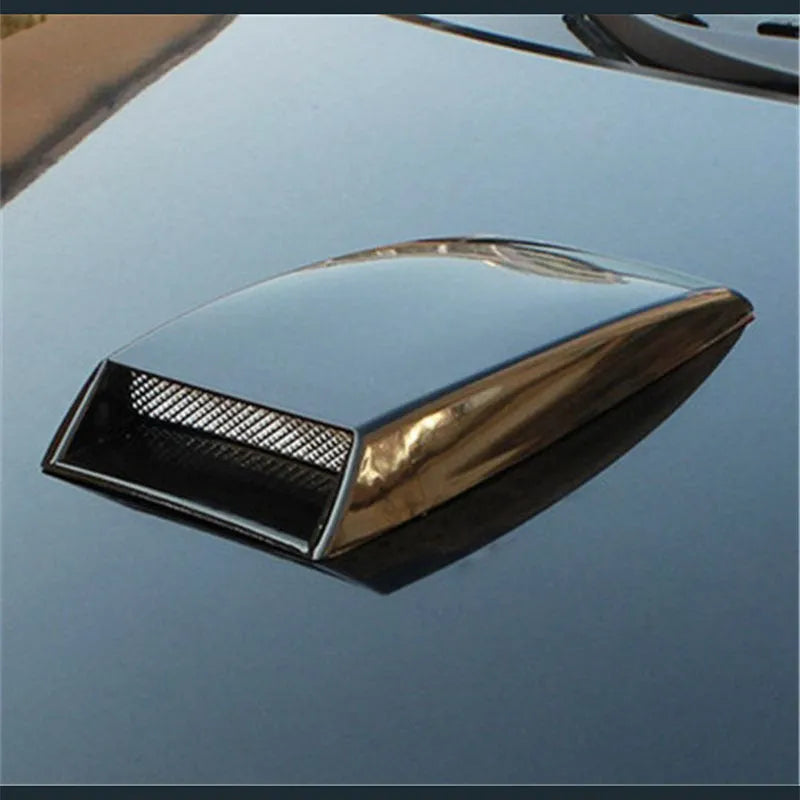 Car air vent hood simulation sticker 26x17cm ABS black plain pattern