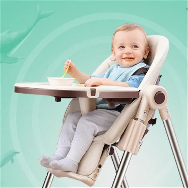 Blue anti-fall baby chair for toddler made from eco-friendly waterproof plastic