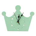 Wooden cartoon wall clock showing alien, rabbit, swan, cloud and ice cream design options