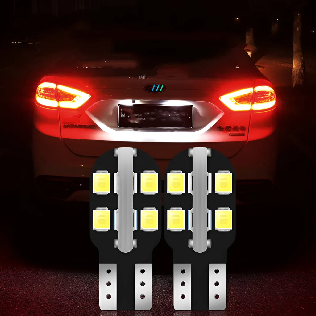 T10 12V LED car licence plate light bulb in six colour options with wide-angle illumination