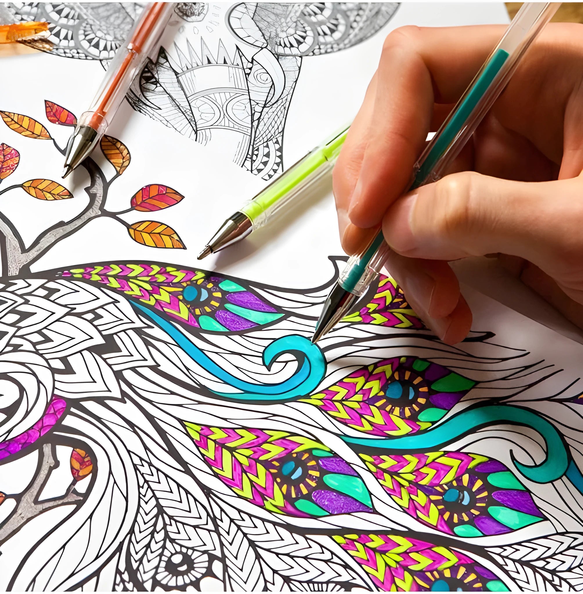 Colour gel pens with large 2.2mm ink reservoir available in 25 or 50 piece bulk packs
