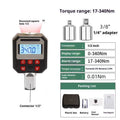 Digital torque meter model 17-340 with digital display, 6-piece set for torque measurement from 17 to 340 Nm
