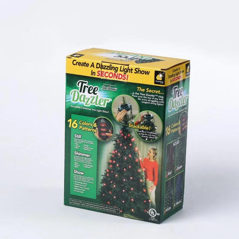 1.8 metre tall LED Christmas tree with 64 remote-controlled colour changing lights