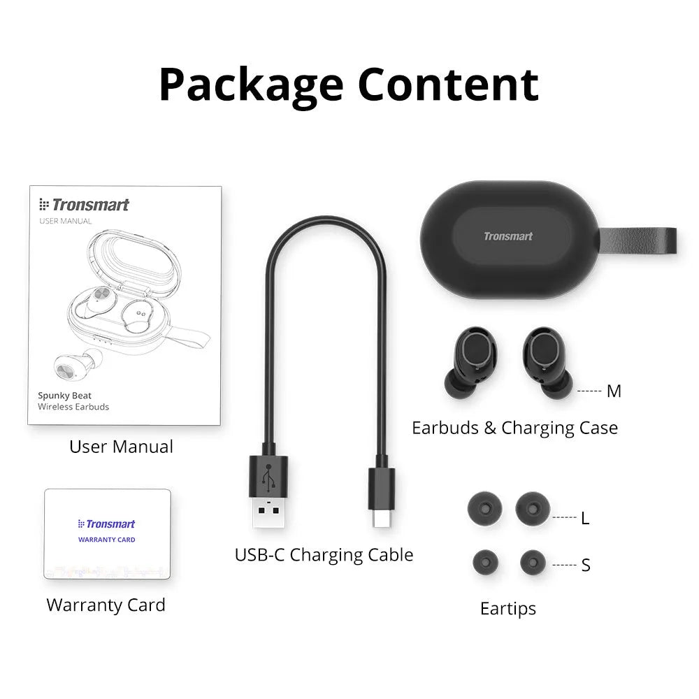 Tronsmart Spunky Beat Bluetooth earphones with touch controls and Qualcomm aptX chip