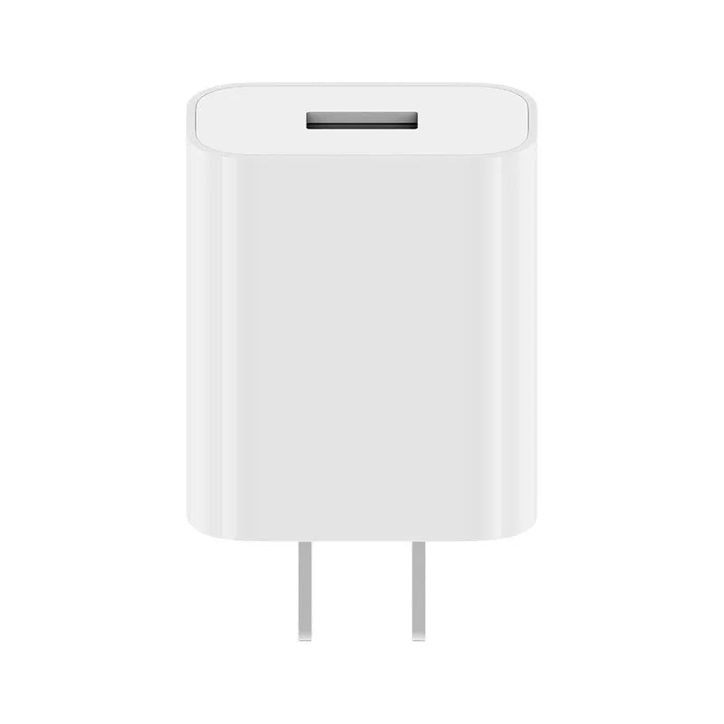 White Mi USB Fast Charger model MDY-08-EH with three-step output on plain background