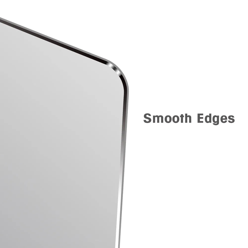 Aluminium alloy metal mouse pad double-sided with wrist support in black, gold, and silver colours, 230x180mm to 600x300mm sizes