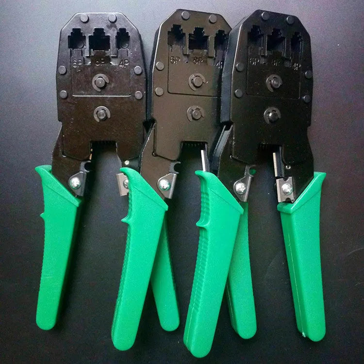 Multifunctional network cable pliers with stainless steel handle and 45# steel clamp head for cutting stripping and crimping
