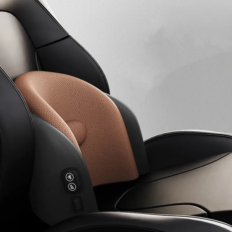 Car seat massage cushion with memory cotton construction in black, brown and grey colour options