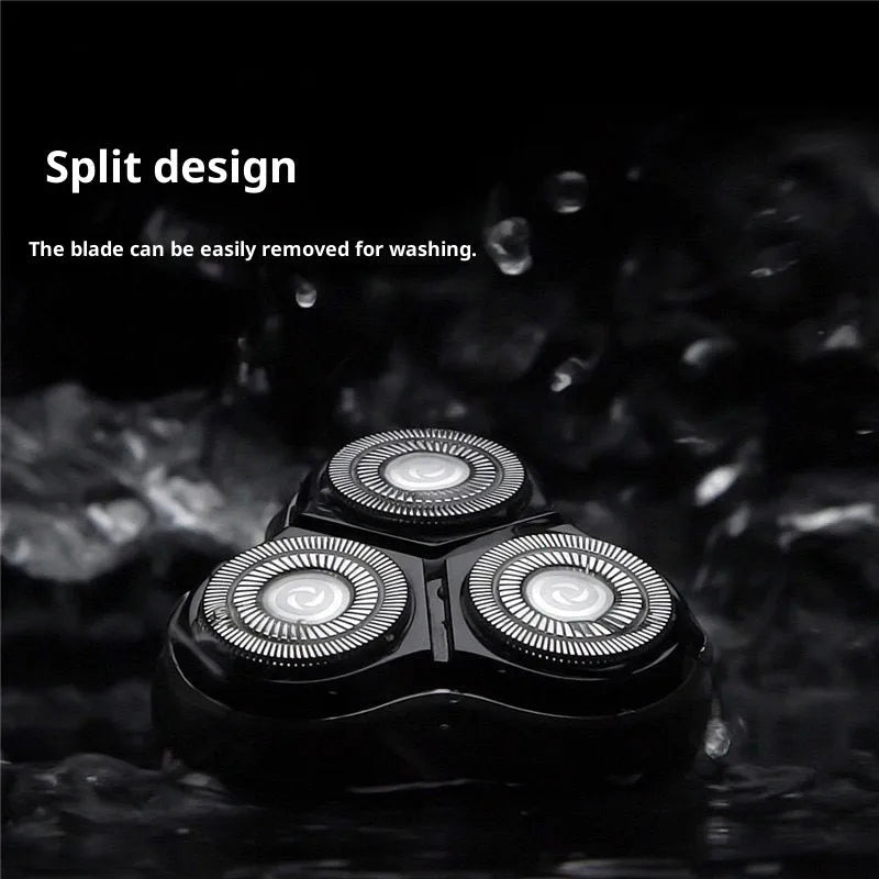 Men's portable rechargeable electric shaver Black D1 with USB charging and floating cutter head