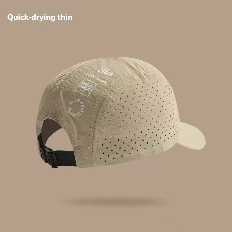 Men's breathable mesh baseball cap in dome style with adjustable back